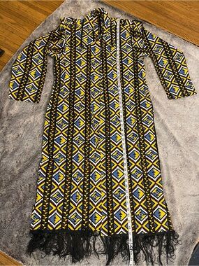 DianatouBoutik 2025 Collection Duster Kimono Dress With Fringe- Size Large